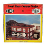 CON-COR HO SCALE COURT HOUSE SQUARE SERIES CROOKSVILLE BANK BLOCK BUILDING KIT Model