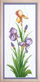 DIY Counted Cross Stitch Kit "Fragrant iris" 7.9x18.5 in / 20.0x47.0 cm Model