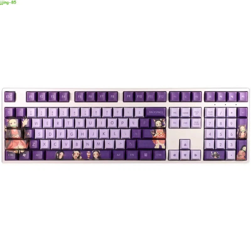 Anime Demon Slayer Kamado Nezuko Keycap Cherry Mx Pbt Keyboard Not Included Gift Model