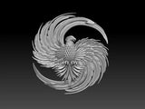 Phoenix Bird Miniature Resin Sculpture 10cm ¨C 3D Printed Mythical Figurine Model