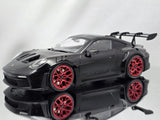 Minichamps Porsche 911 (992) GT3 RS 2023 Black & Red Rims Diecast Model Car 1:18 Model
