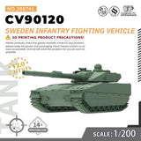 SS200741 1/00 Military Model Kit Sweden CV90120 Infantry Fighting Vehicle Model