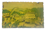 Print Picture Wood Board Moses Folk Art Primitive Replica Americana Train Horse Model
