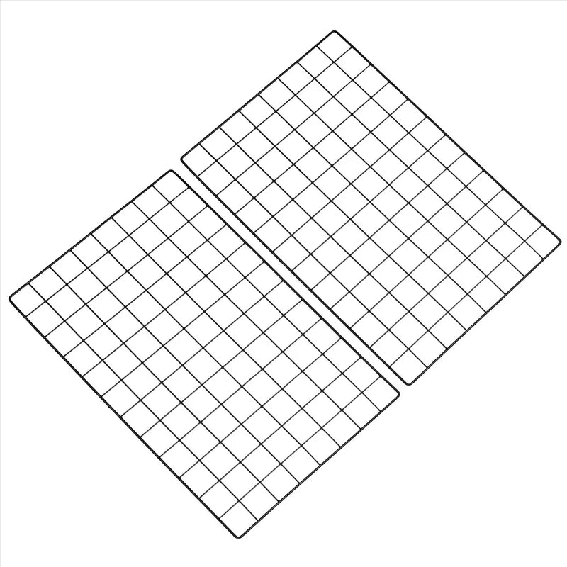 24"x16" Wire Grid Panel 2 Pcs Wall Grid Decorative Board Photo Display Black Model