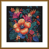DIY Cross stitch kit "Tropics" Flower Design Craft Art Unique Gift Model