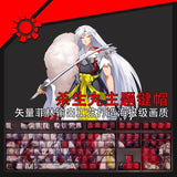 Inuyasha Sesshoumaru 108 Keys Transparent PBT Keycaps Mechanical Keyboard Gift Model