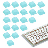 20Pcs XDA Profile Keycap Set PBT Mechanical Numeric Keypads, Dark Cyan Model