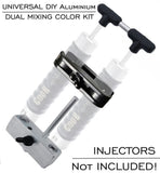 Universal DIY Aluminum Dual Mixing Color Kit Injector 1.5 oz / 4 oz Lure Mold Model