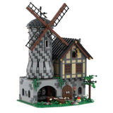 Mocs Bricks Sets Motorized Windmill Castle Building Toys Kit 2273 Parts Model