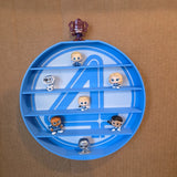 Fantastic Four Doorables Shelf | Round Marvel Mini Figure Display | 10¡± Diameter Model