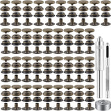 72 Pieces 15mm Snap Fastener Kit Tool Snap Button Kit Snaps for Leather Snaps.. Model