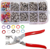 100 Sets Snap Button Kit with 10 Colors,Metal Snaps Buttons with Metal Pliers an Model