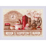 Riolis counted cross stitch kit Kaffeezeit, DIY Model
