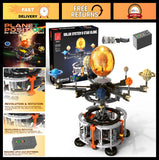 Solar System Model Kit 1282Pcs, Rotating Space Toys for Kids, STEM Astronomy Gif Model