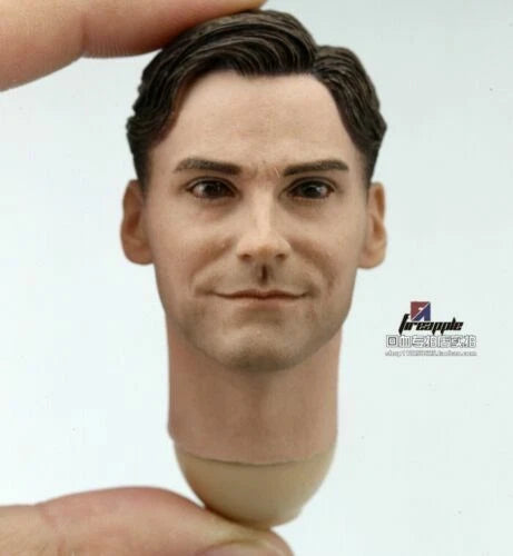 1/6 Smile Face Male Soldier Head Carved W/Neck WWII Estonian Division Head Model Model