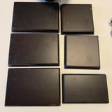 Lot of 6 Wood Square And Rectangle Figurine Sculpture Display Base Stand 3 Sizes Model