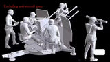 1/35 Scale WwII German Anti-aircraft Artillery 6 Figures Model Kit Resin Printed Model