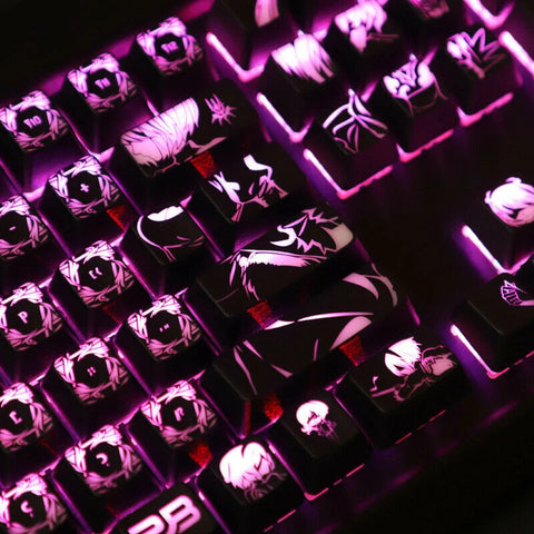 Games NieR:Automata Keycap Set Backlit Keycaps f/Mechanical Keyboard Customized Model