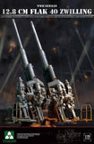 Takom Models 1/35 WWII German 12.8cm FlaK 40 Zwilling Model