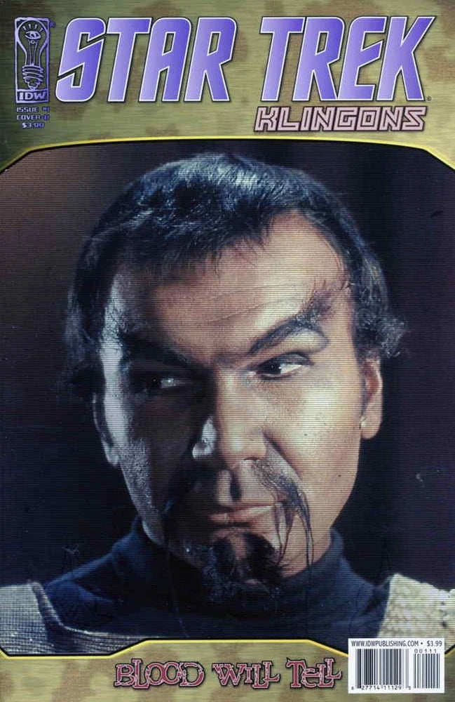 Star Trek: Klingons: Blood Will Tell #1B FN; IDW | Photo Variant - w/Bag+Board Model