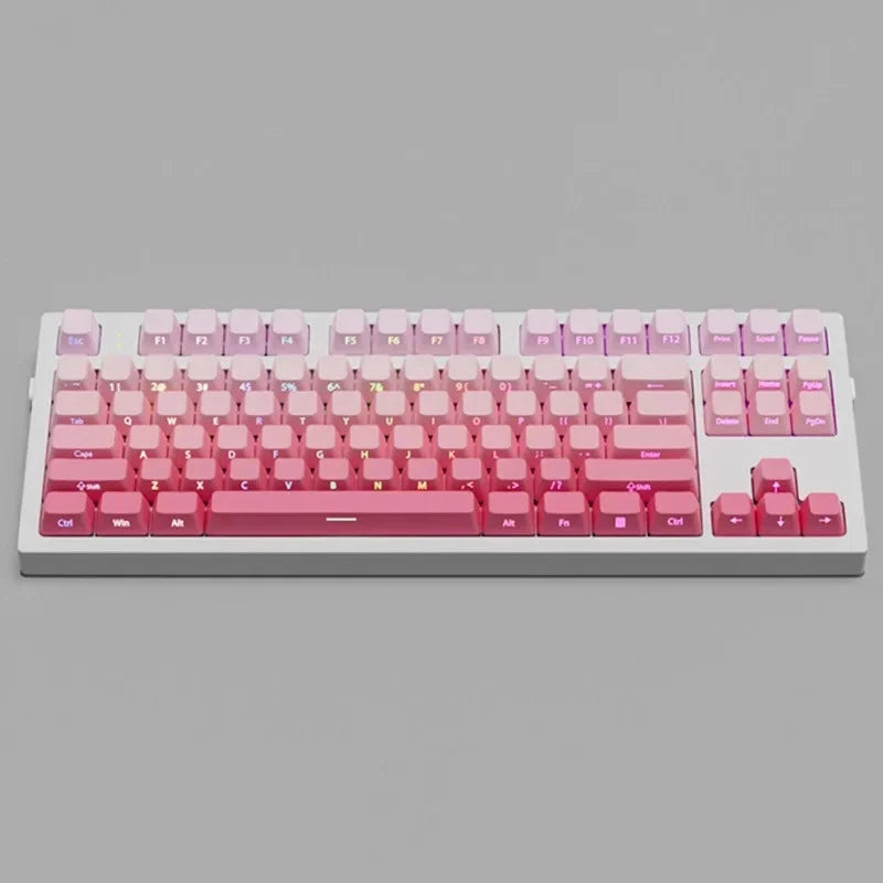 133 Keys PBT Keycaps Strawberry Pink Cherry Profile Double Shot MX Switches Model