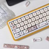 GMK Copy PBT Japan Cuisine Kitten Theme Keycaps MOA Profile 140pcs for Cherry MX Model