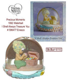 Precious Moments 1992 Waterball I Shell Always Treasure You 596477 Original Box Model