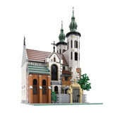 Modubrix Mocs Building Block Small Medieval Church Set Bricks Gift Toys Kits Model