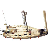 MOC White Sailboat Model Minifig Scale Building Kits 712pcs DIY Toy Kit Model