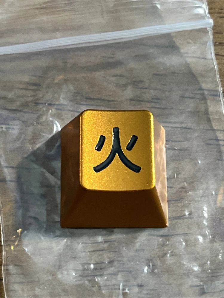 RAMA Gold Fire Artisan Keycap Model