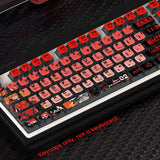 EVA02 Evangelion Asuka PBT Keycap Dyesub 125Keys Set for MX Mechanical Keyboards Model