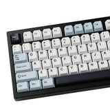 PBT Double Shot Cherry Profile Keycaps Navy Blue White Set 126 Keys Box Model
