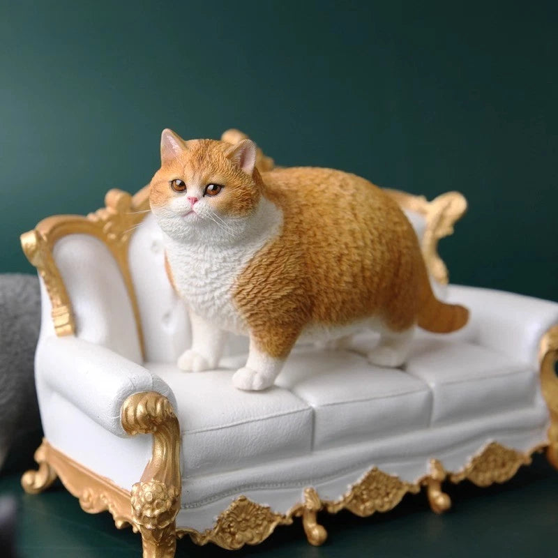 1/6 Scale Fat Cat Model Animal Figure for 12" Figures Prop Sence Ornament Model