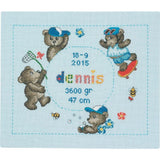Permin counted cross stitch kit "Teddybear Dennis", 35x30cm, DIY, 90-4309 Model