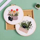 DIY Craft Embroidery Cross Stitch Kit Set Handmade Beginners Cat Pattern Gift Model