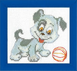 DIY Counted Cross Stitch Kit "In the yard" 4.7x4.3 in / 12.0x11.0 cm Model