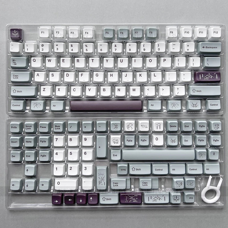 Green Mist Theme MDA Profile Dye Subs PBT Keycap Set - 143 keys Model