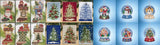 Mill Hill FESTIVAL OF TREES, CHARMED STOCKING, SNOW GLOBE,SNOW FUN Cross Stitch Model