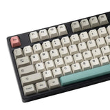 Retro 9009 Keycaps 148 Keys Beige Grey PBT DyeSub Set Pink Accents MX Model