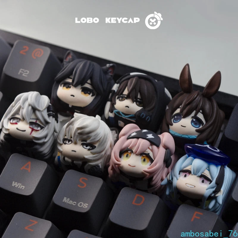 Arknights Lappland SilverAsh Resin Artisan Keycaps Mechanical Keyboard Custom Model