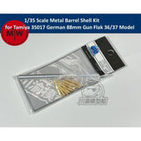 1/35 Scale Metal Barrel Shell Kit for Tamiya 35017 German 88mm Gun Flak 36/37 Model