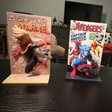 Marvel Captain Marvel Captain America Avengers Figurines Comic Cover Display Set Model