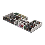 MOC-141391+MOC-140436 Office Building with Interior Building Kit 2078 Pieces Model