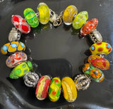 Trollbeads Sterling silver bracelet Bright and Shine Bracelet- Fully Loaded!! Charms