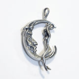 2.7 Gram 925 Silver Moon Fairy Woman Figure Charm Pendant, Fantasy Charms