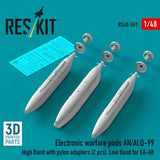 Reskit RS48-0551 1:48 Electronic warfare pods AN/ALQ-99 High Band Model