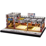 1/64 American Garage Diorama LED Light Diecast Car Parking Lot Display Showcase Model