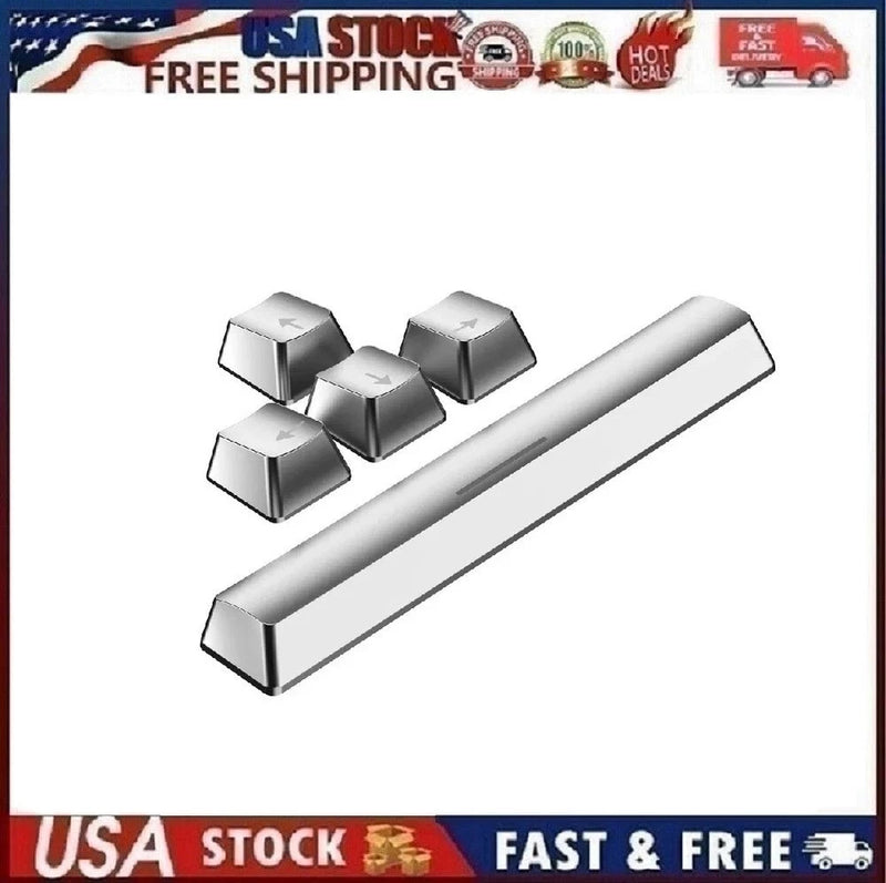 North Key Cap Pack Silver Metallic PVC Computer Keyboard & Mice Accessories NEW Model
