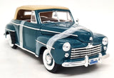 Signature 1/18 Ford Super Deluxe Convertible 1948 Green Diecast Scale Model Car Model