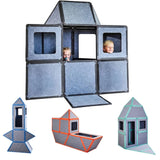 Superspace Giant Magnetic Fort Building Panels - The Big Set, Charcoal, 24 Pa... Model